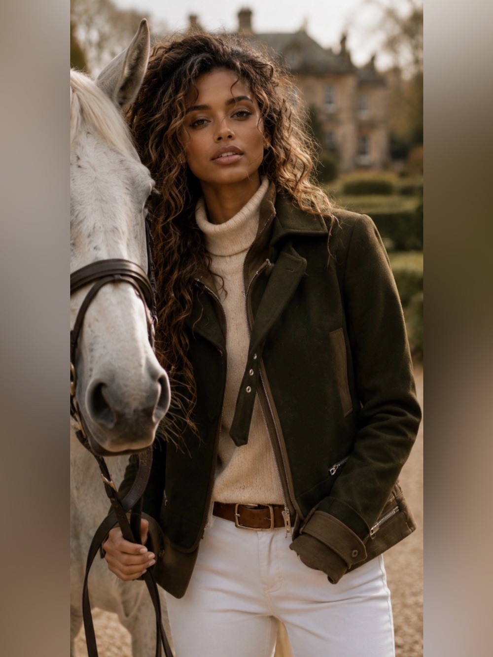 Jaded By Knight Olive Green Designer Jacket | European Luxury Moto Coat